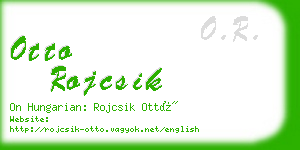 otto rojcsik business card